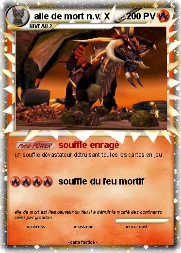 Pokemon aile de mort n.v. X