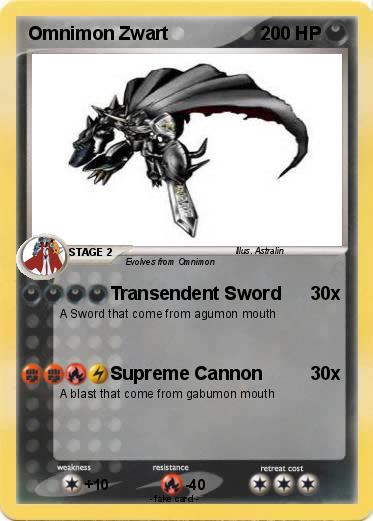 Pokemon Omnimon Zwart