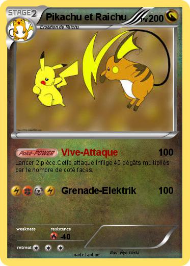 Pokemon Pikachu et Raichu