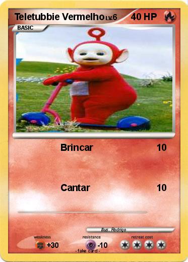 Pokemon Teletubbie Vermelho