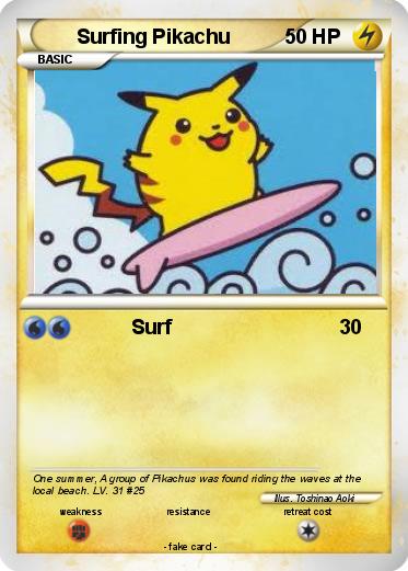 Pokemon Surfing Pikachu