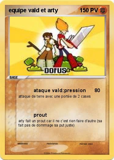 Pokemon equipe vald et arty