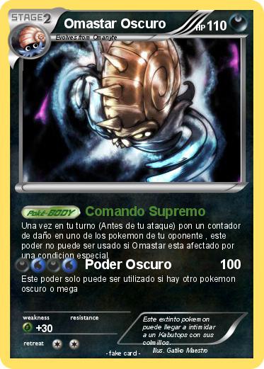 Pokemon Omastar Oscuro
