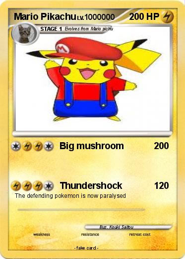 Pokemon Mario Pikachu