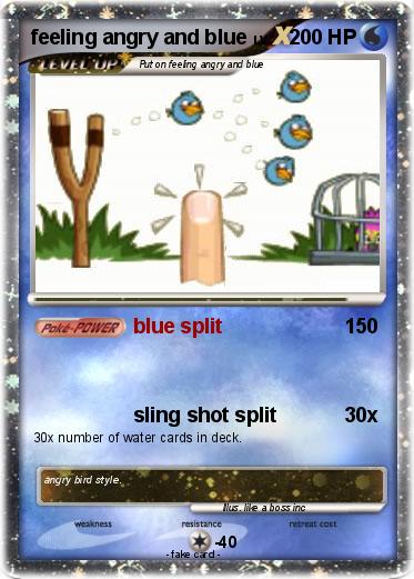 Pokemon feeling angry and blue