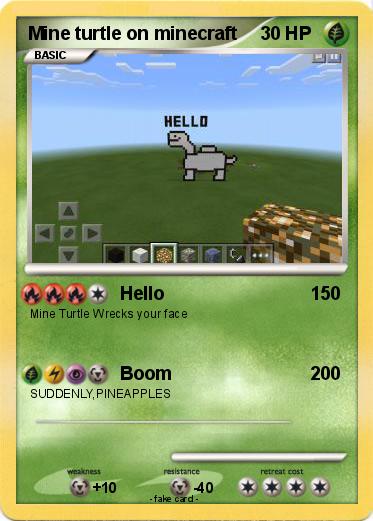 Pokemon Mine turtle on minecraft