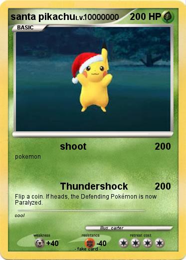 Pokemon santa pikachu