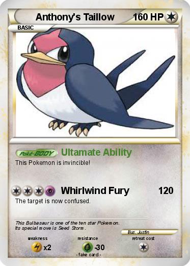 Pokemon Anthony's Taillow