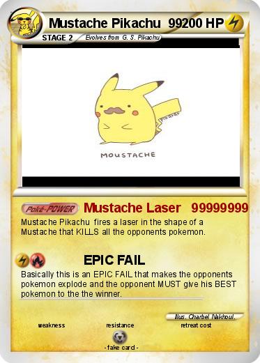 Pokemon Mustache Pikachu  99