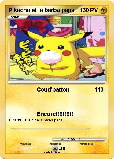Pokemon Pikachu et la barba papa