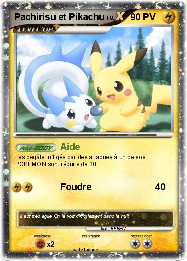 Pokemon Pachirisu et Pikachu