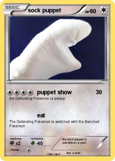 Pokemon sock puppet