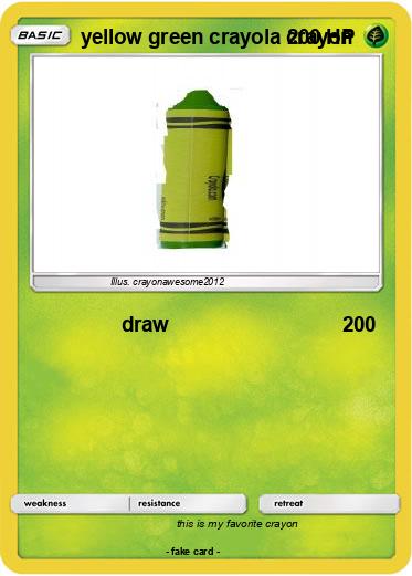 Pokemon yellow green crayola crayon