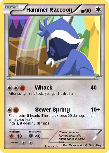Pokemon Hammer Raccoon