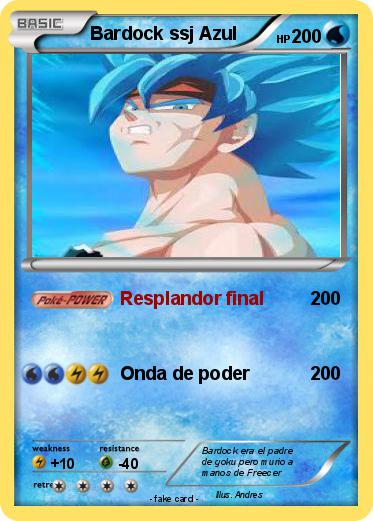 Pokemon Bardock ssj Azul