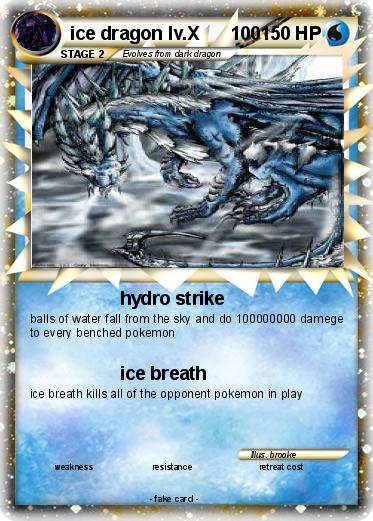 Pokemon ice dragon lv.X      100
