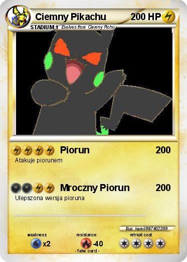 Pokemon Ciemny Pikachu