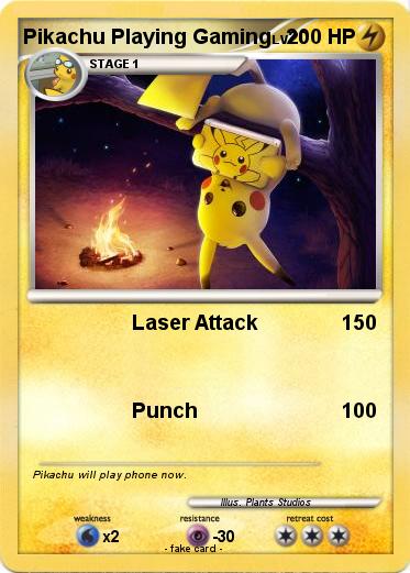 Pokemon Pikachu Playing Gaming