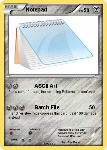 Pokemon Notepad