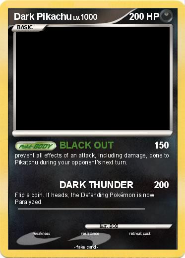 Pokemon Dark Pikachu
