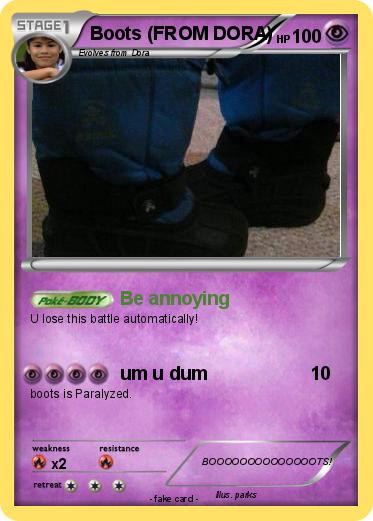 Pokemon Boots (FROM DORA)