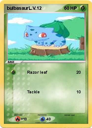 Pokemon bulbasaurL.V.12