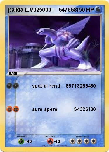 Pokemon palkia L.V325000     647668
