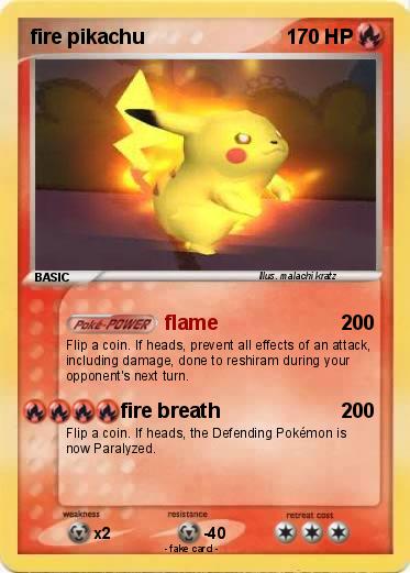 Pokemon fire pikachu