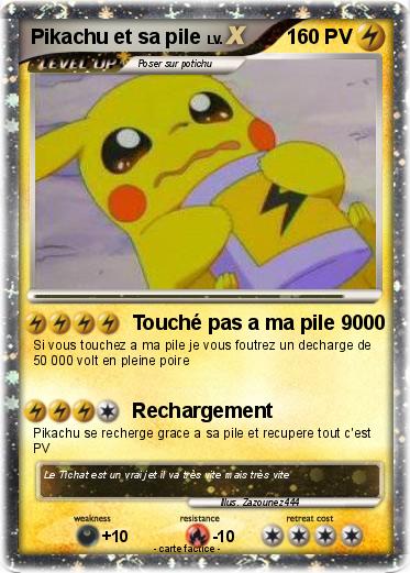 Pokemon Pikachu et sa pile
