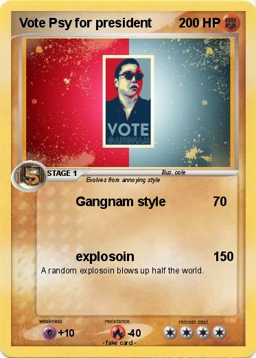 Pokemon Vote Psy for president