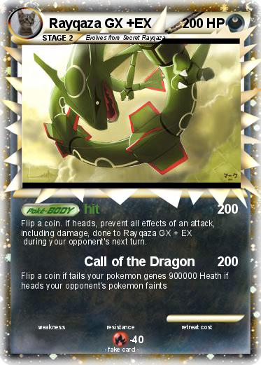 Pokemon Rayqaza GX +EX