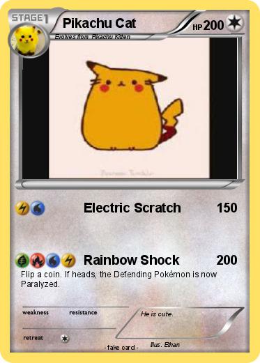 Pokemon Pikachu Cat