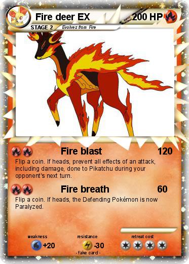 Pokemon Fire deer EX