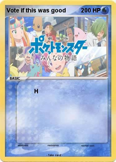 Pokemon Vote if this was good