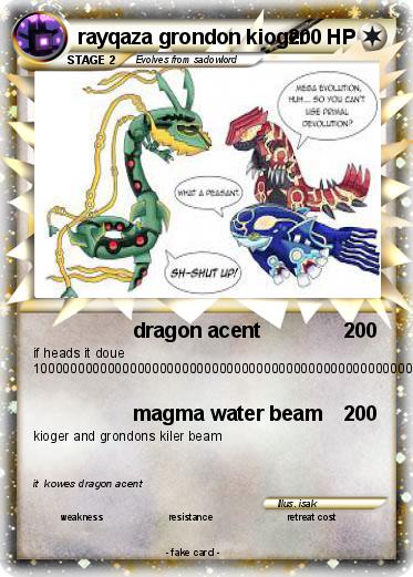 Pokemon rayqaza grondon kioger