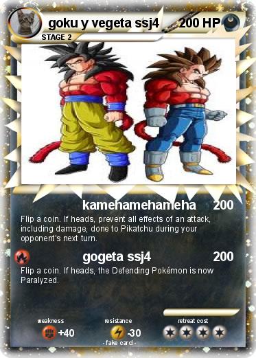Pokemon goku y vegeta ssj4