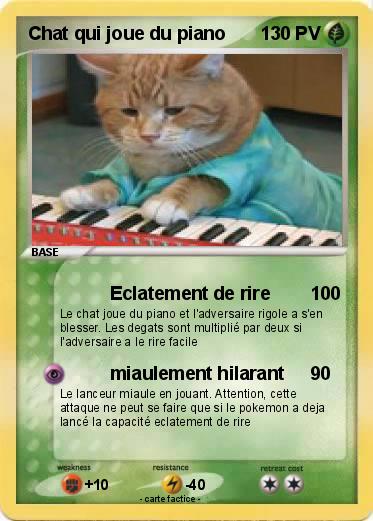 Pokemon Chat qui joue du piano