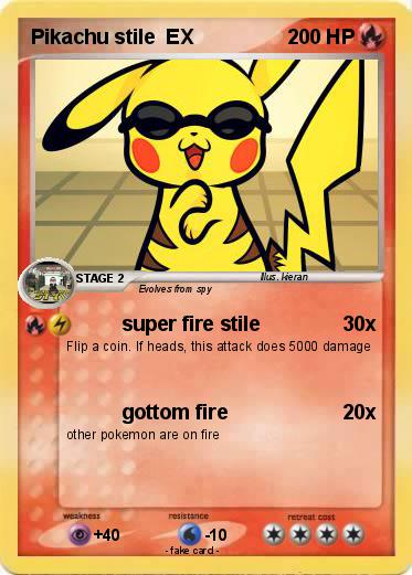 Pokemon Pikachu stile  EX