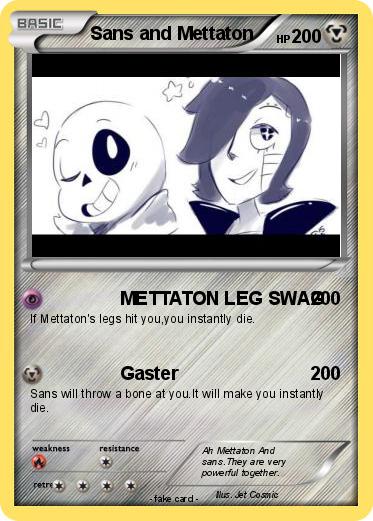 Pokemon Sans and Mettaton