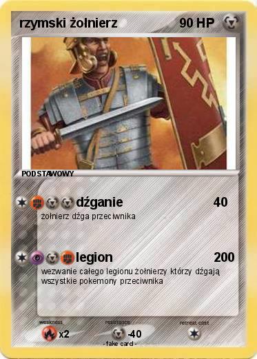 Pokemon rzymski żołnierz