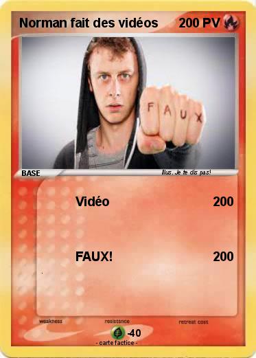 Pokemon Norman fait des vidéos