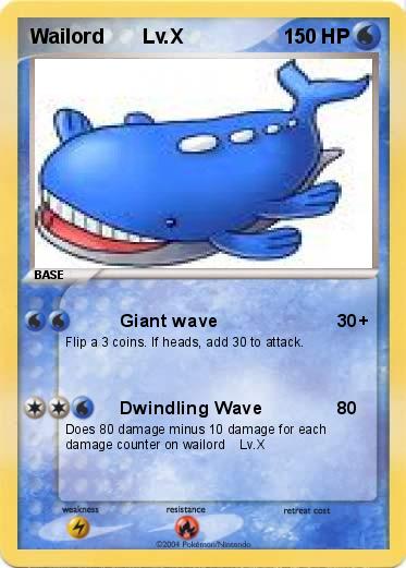 Pokemon Wailord       Lv.X