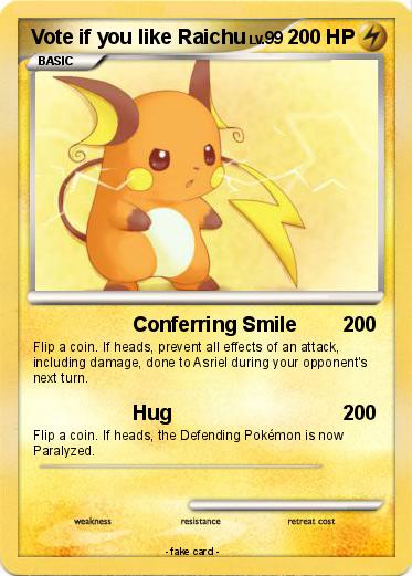 Pokemon Vote if you like Raichu