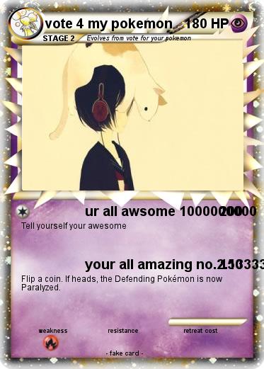 Pokemon vote 4 my pokemon