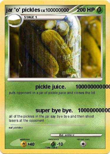 Pokemon jar 'o' pickles