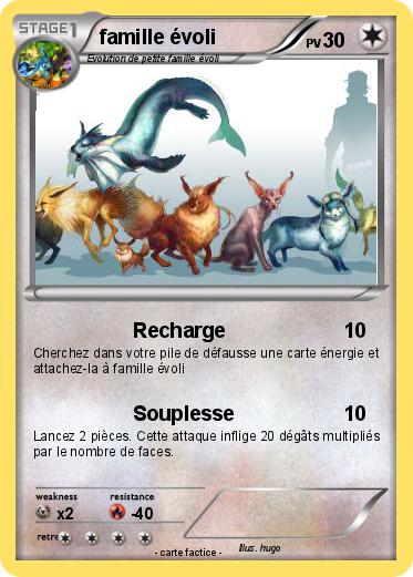 Pokemon famille évoli