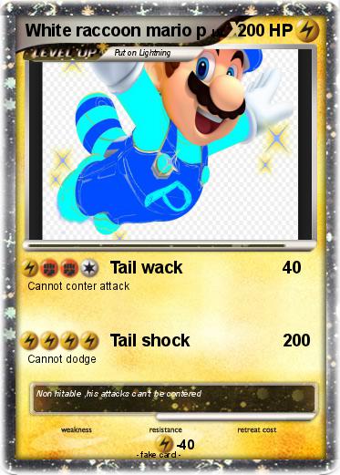 Pokemon White raccoon mario p