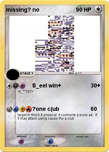 Pokemon missing? no