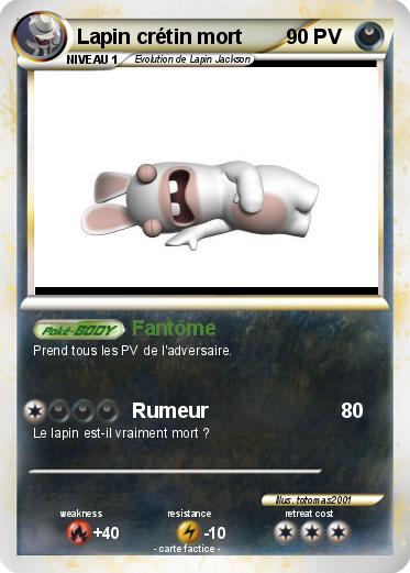 Pokemon Lapin crétin mort