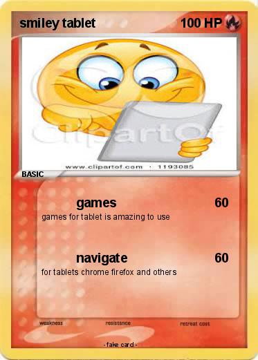 Pokemon smiley tablet